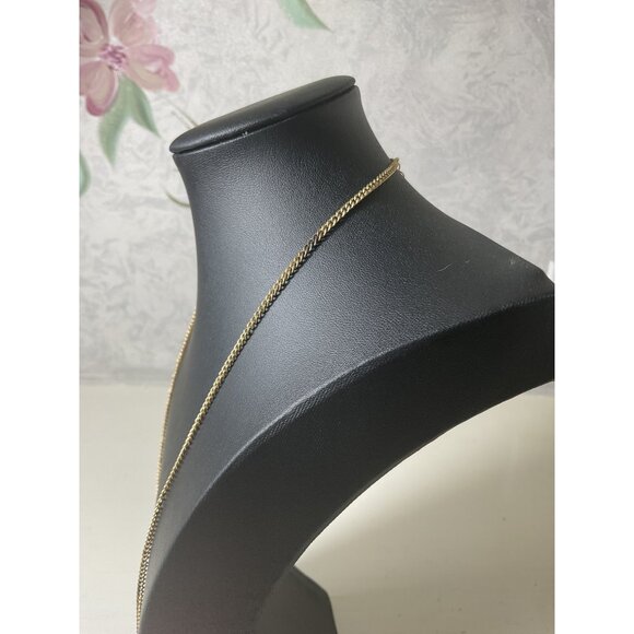 Boho Long Gold Chain Necklace With Orange Tassel & Crystal Accents - Picture 4 of 5